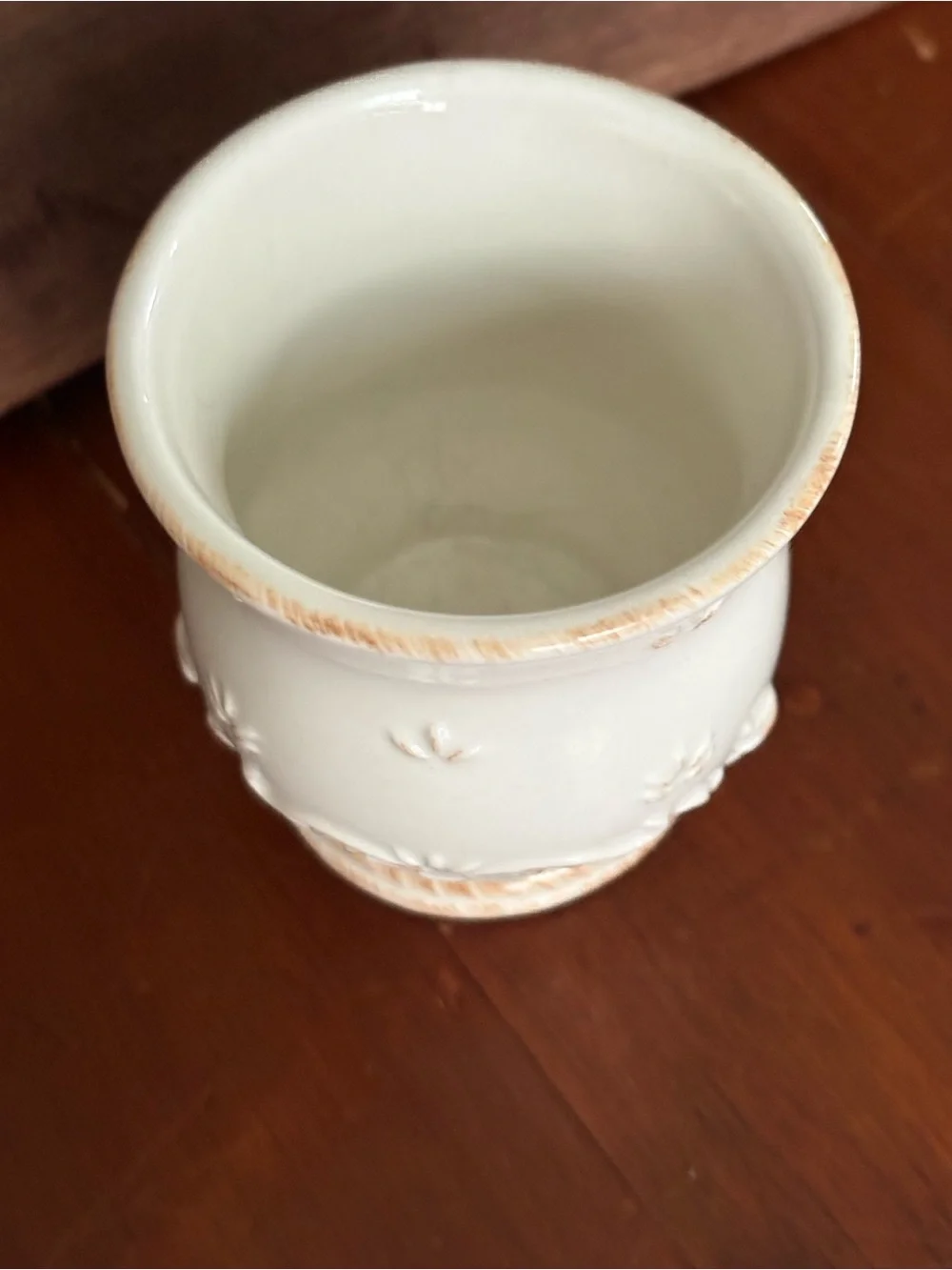 Yankee Candle Ceramic Votive Holder White Floral Pedestal Decorative